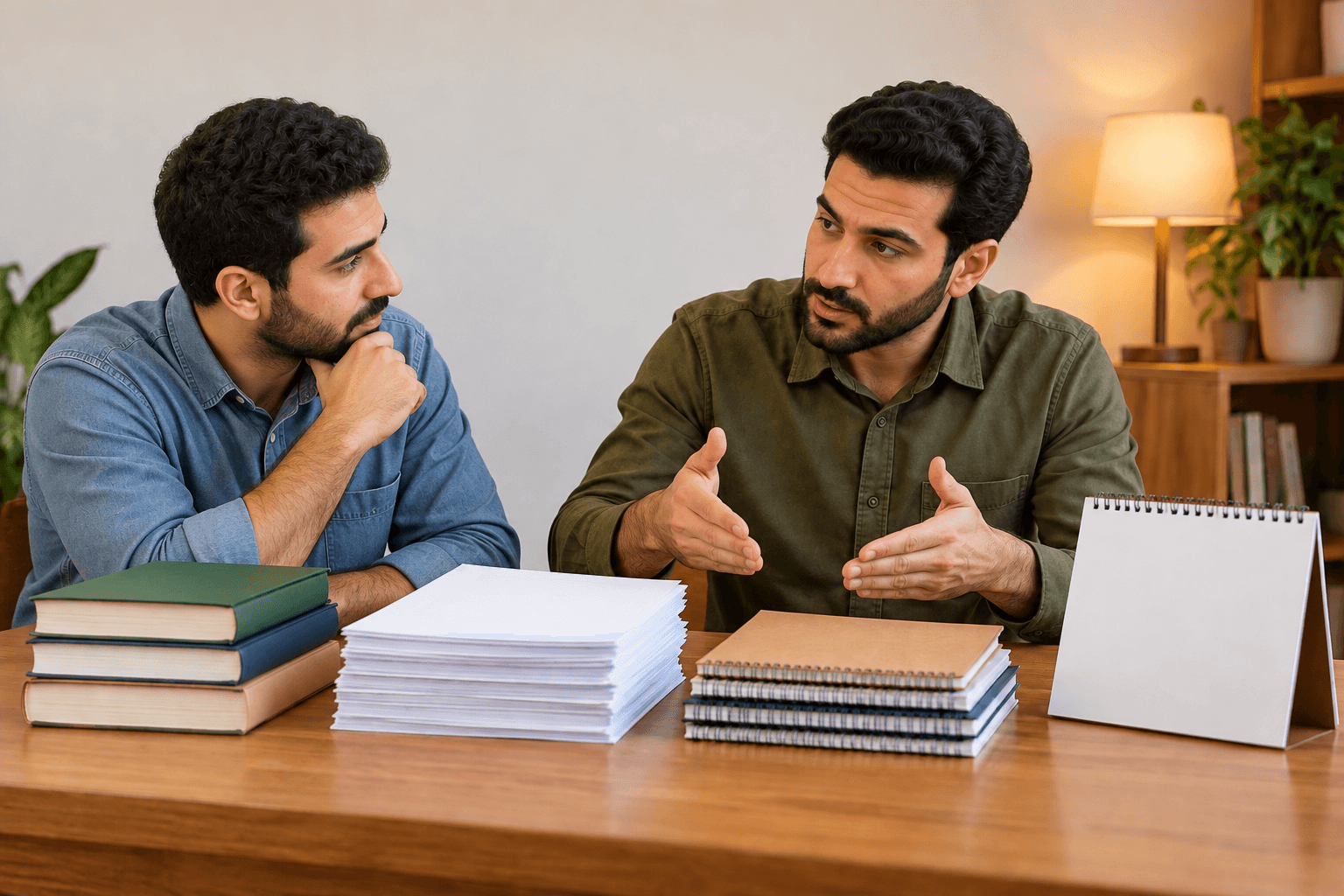 نفس الطالب يسأل زميلًا عن تنظيم العمل؛ الزمن نضيفه في الدرس.