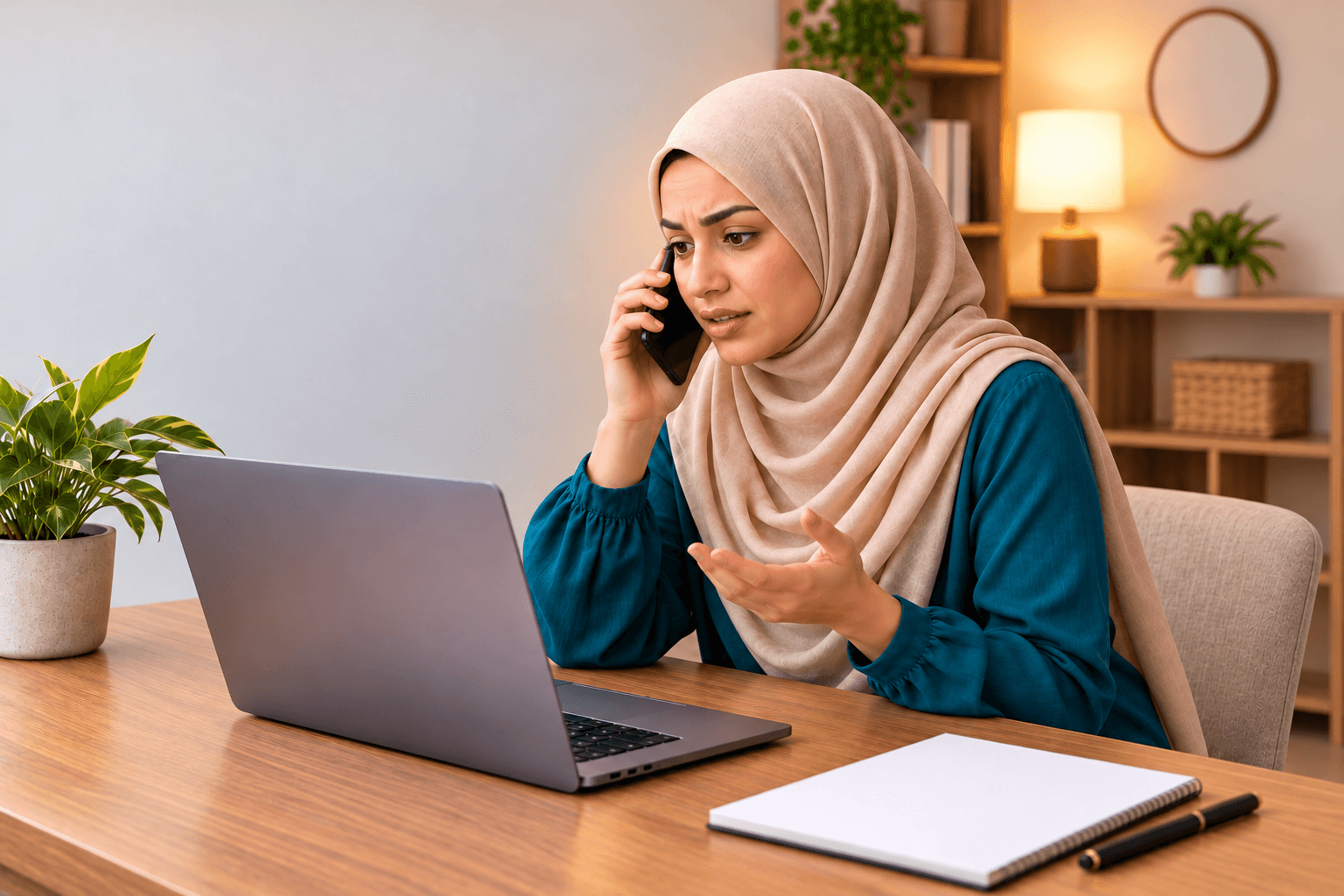 نفس الطالبة تطلب توضيحًا بمكالمة بدل التخمين.