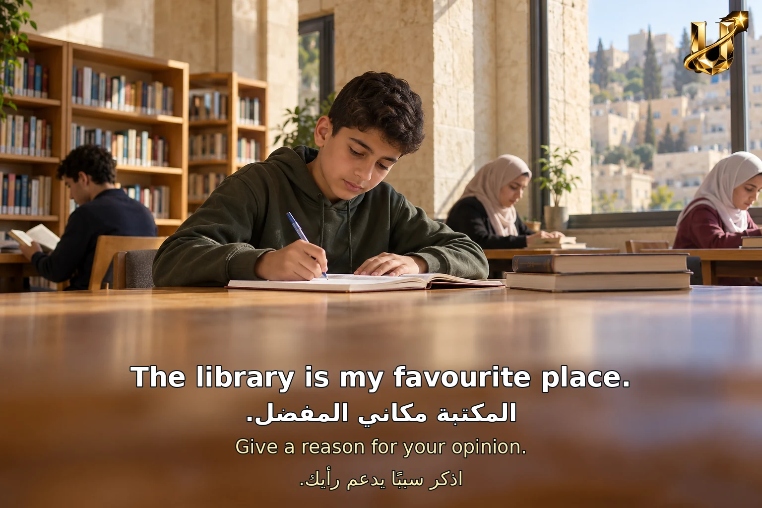 المكتبة مكاني المفضل.