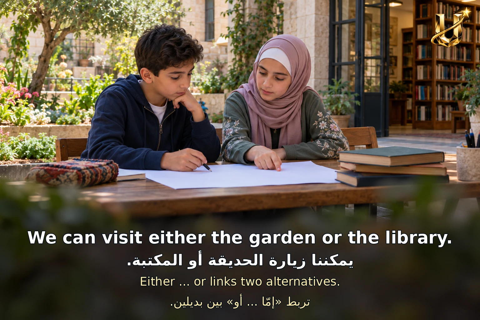 يمكننا زيارة الحديقة أو المكتبة.
