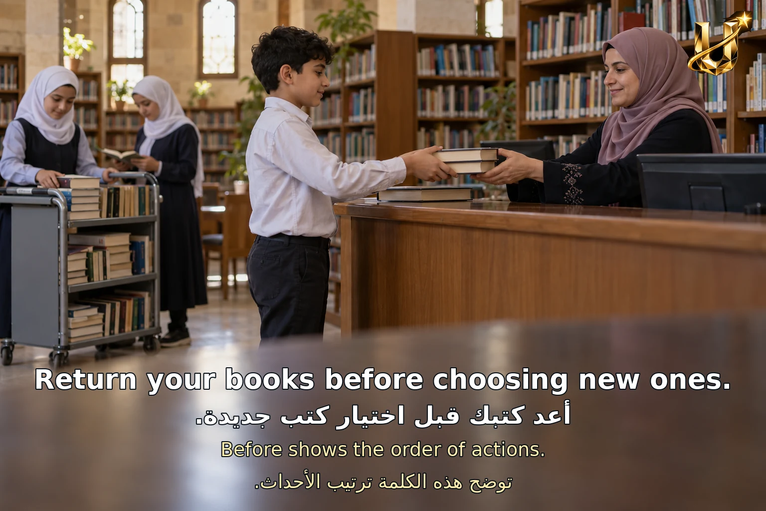 أعد كتبك قبل اختيار كتب جديدة.