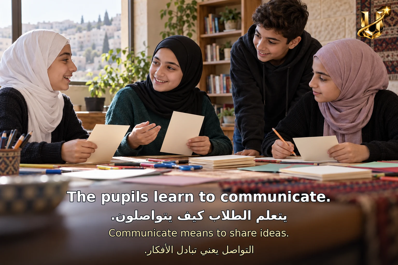 يتعلم الطلاب كيف يتواصلون.