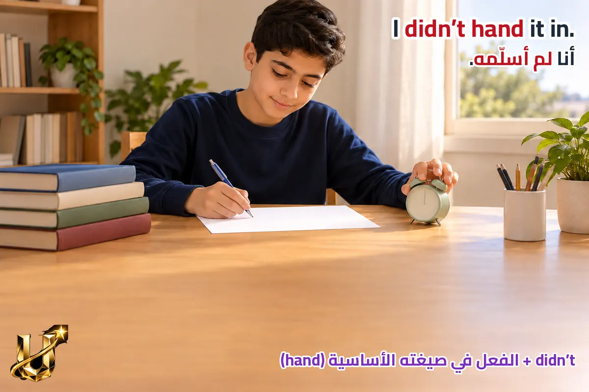 صديقك في أم الفحم يقول إنك سلمت المشروع أمس، لكنك لم تسلمه. كيف توضح ذلك؟