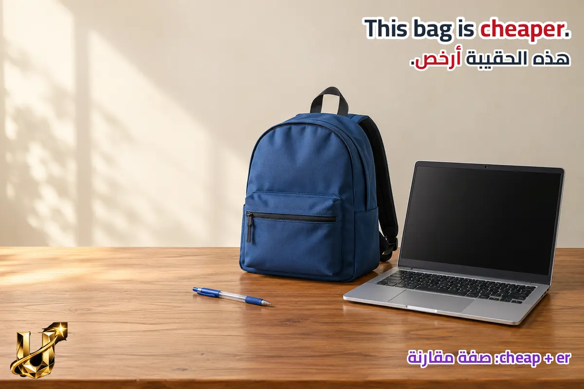 في متجر متخيل في عمان، ثمن حقيبة عشرة دنانير، وثمن أخرى خمسة عشر دينارا. كيف تقارن بينهما؟