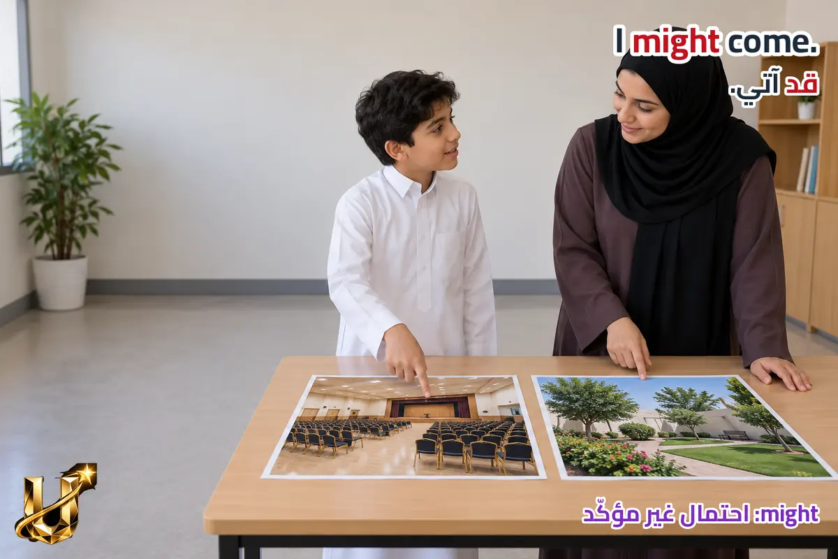 في العقبة، يقول زميلك إنه قد يتأخر عن النشاط. هل أكد أنه سيتأخر؟