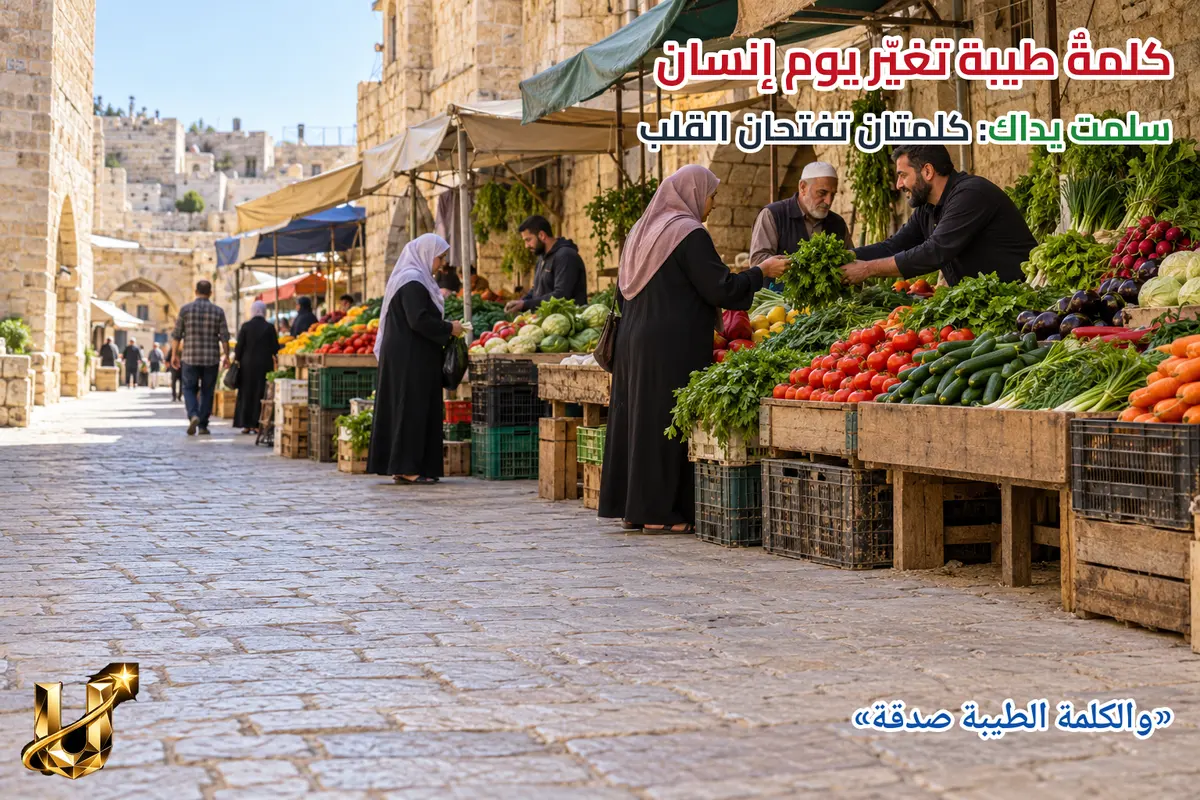 كلمة طيبة تغير يوم إنسان.