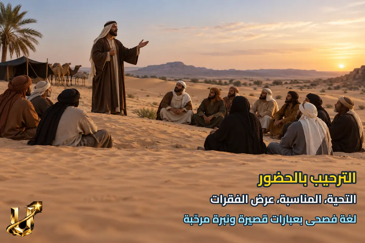 الترحيب بالحضور.