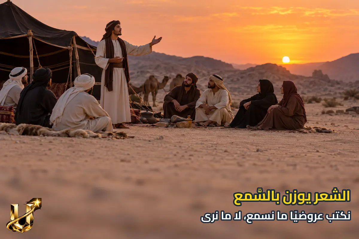 الشعر يوزن بالسمع.