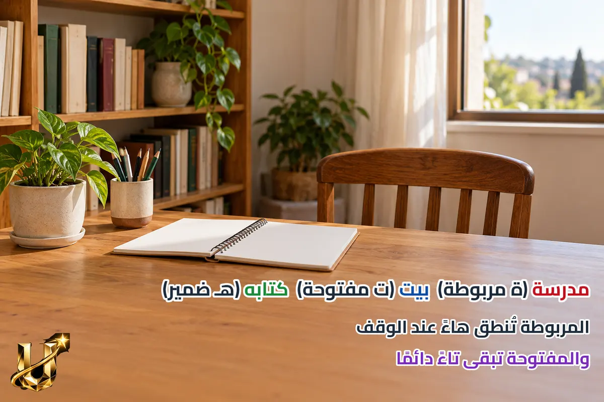 مدرسة (ة) / بيت (ت) / كتابه (هـ).