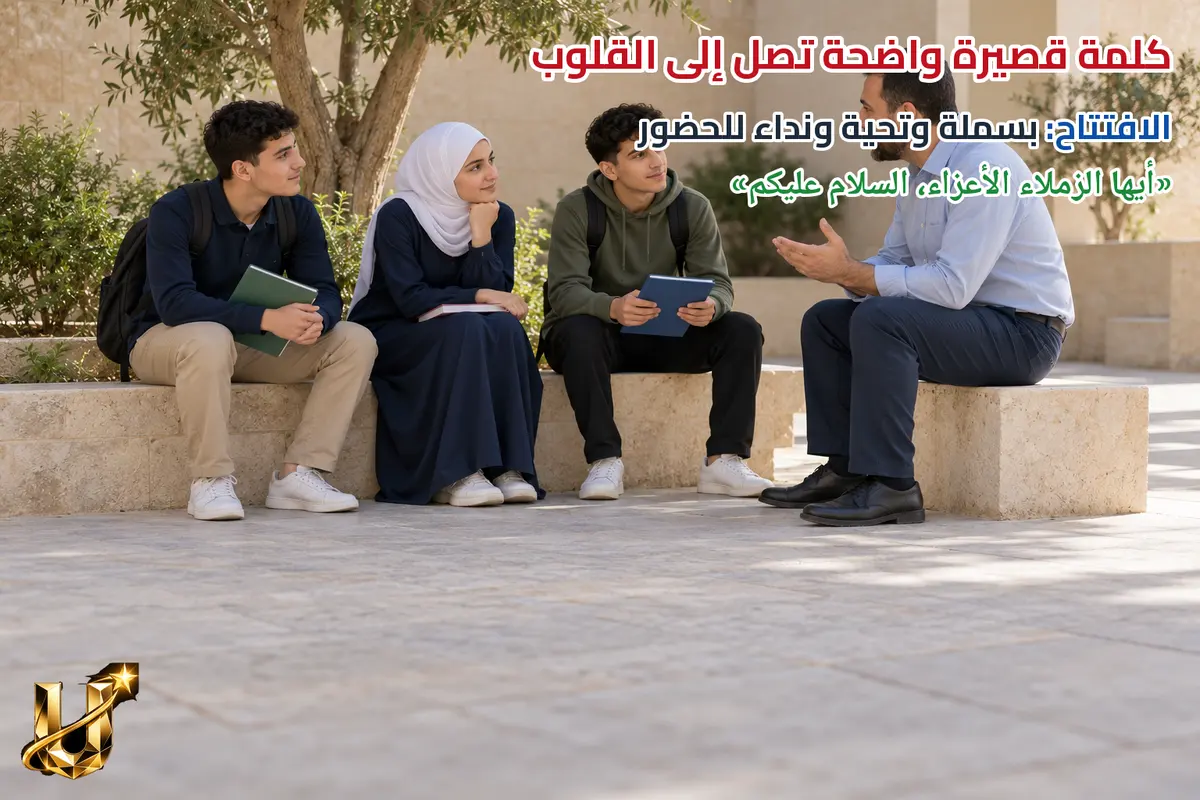 كلمة قصيرة واضحة تصل إلى القلوب.