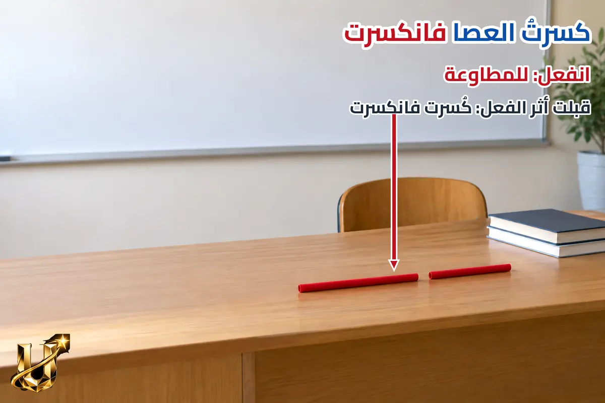كسرتها فانكسرت.