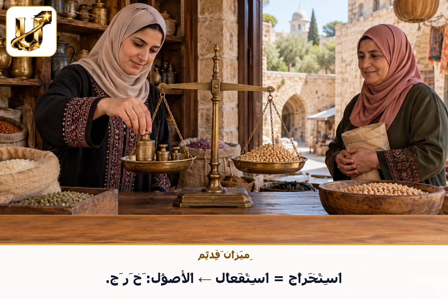 ميزان قديم: استخراج = استفعال ← الأصول: خ ر ج.