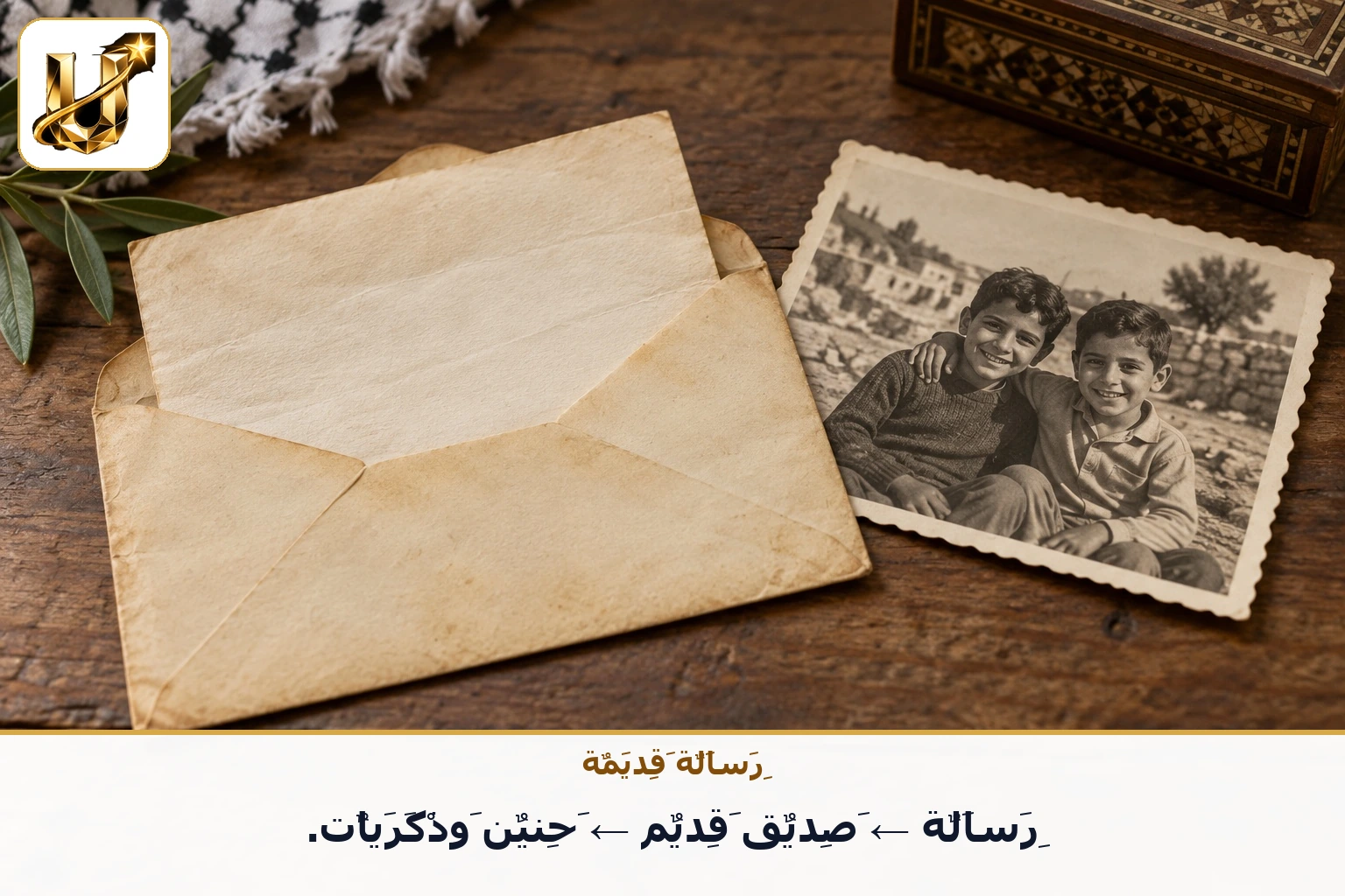 رسالة قديمة: رسالة ← صديق قديم ← حنين وذكريات.