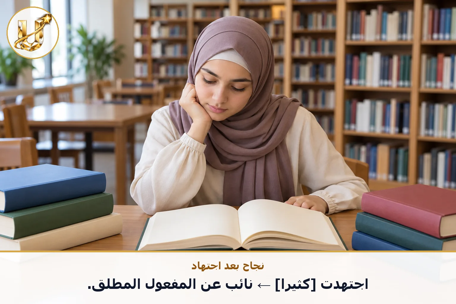 نجاح بعد اجتهاد: اجتهدت [كثيرا] ← نائب عن المفعول المطلق.