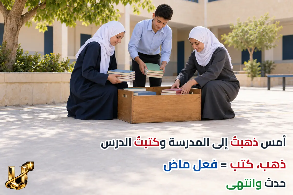 أمس ذهبنا إلى المدرسة.