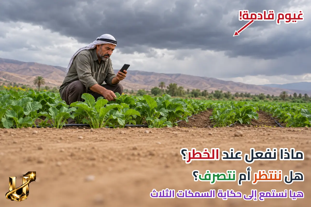 عاشت ثلاث سمكات في بركة.