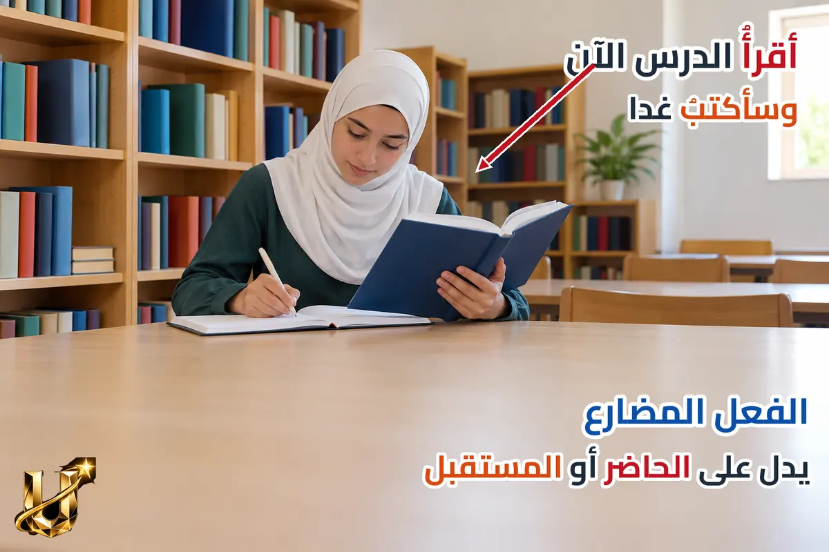 أقرأ الآن: فعل مضارع.