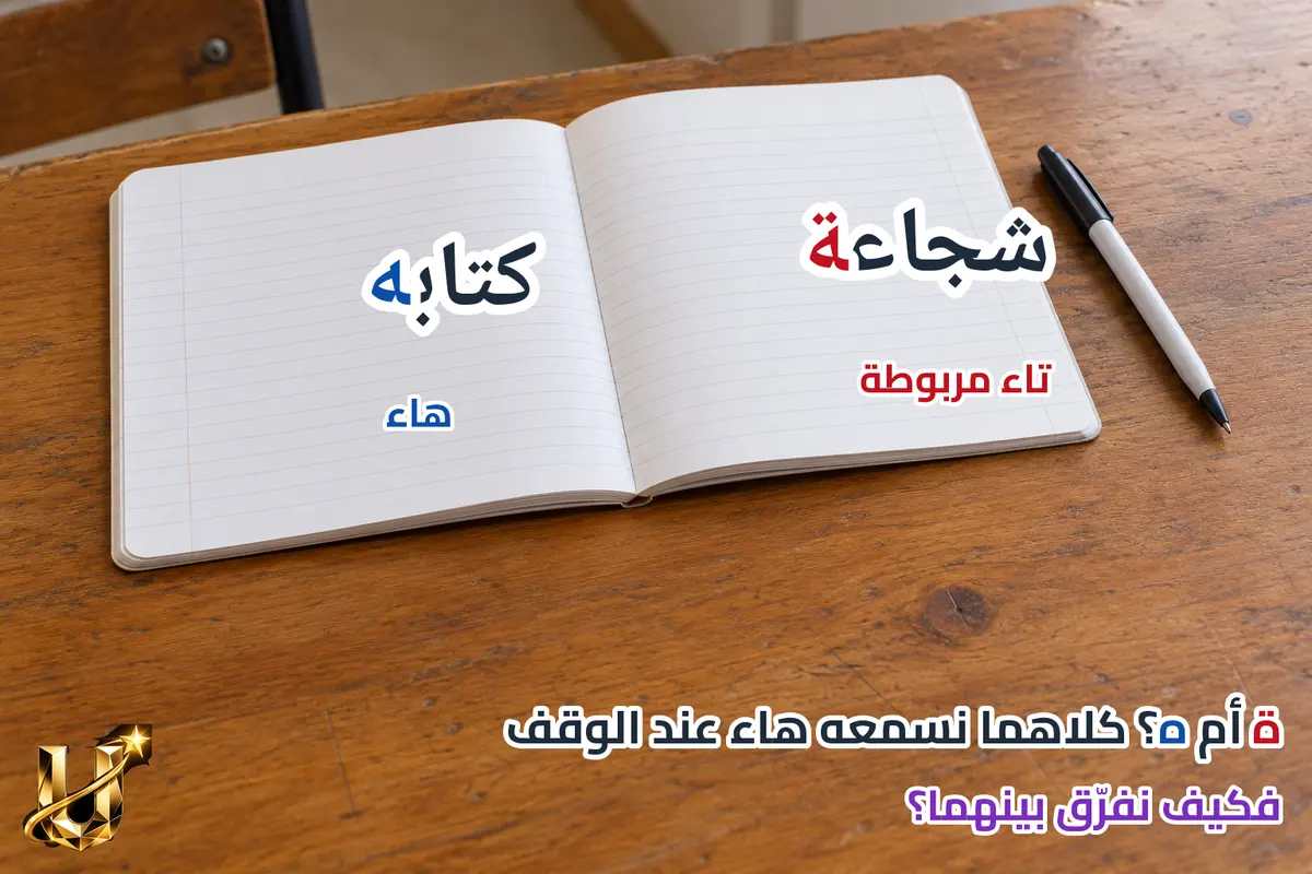 نفرق بين التاء والهاء.