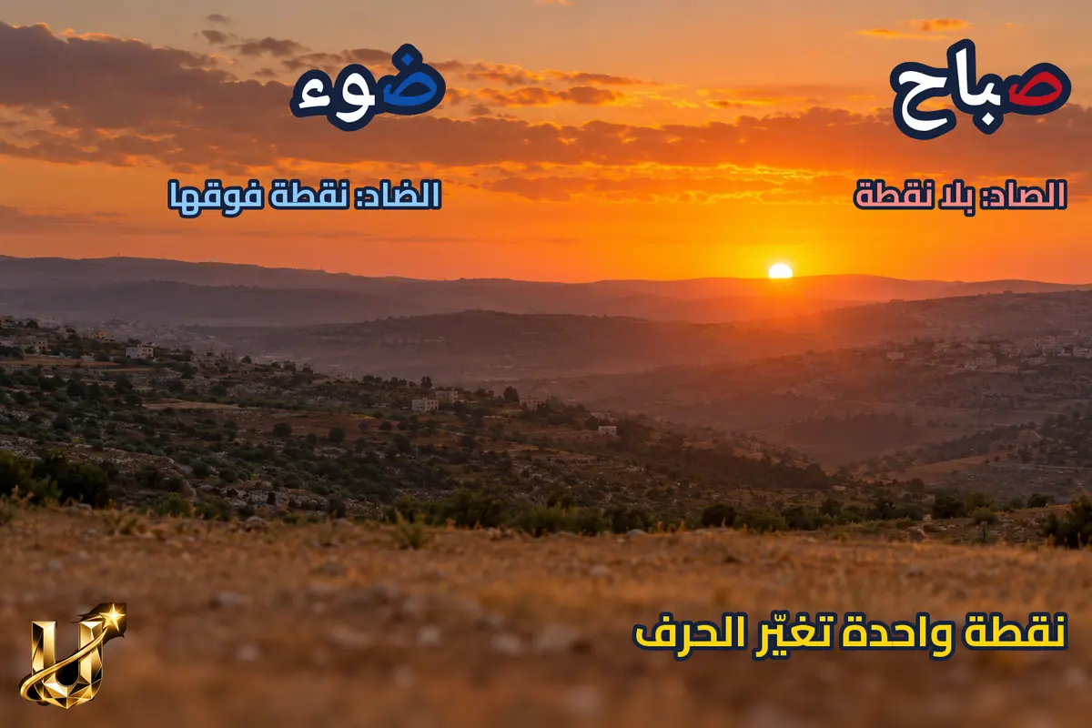 صباح: كلمة فيها صاد.
