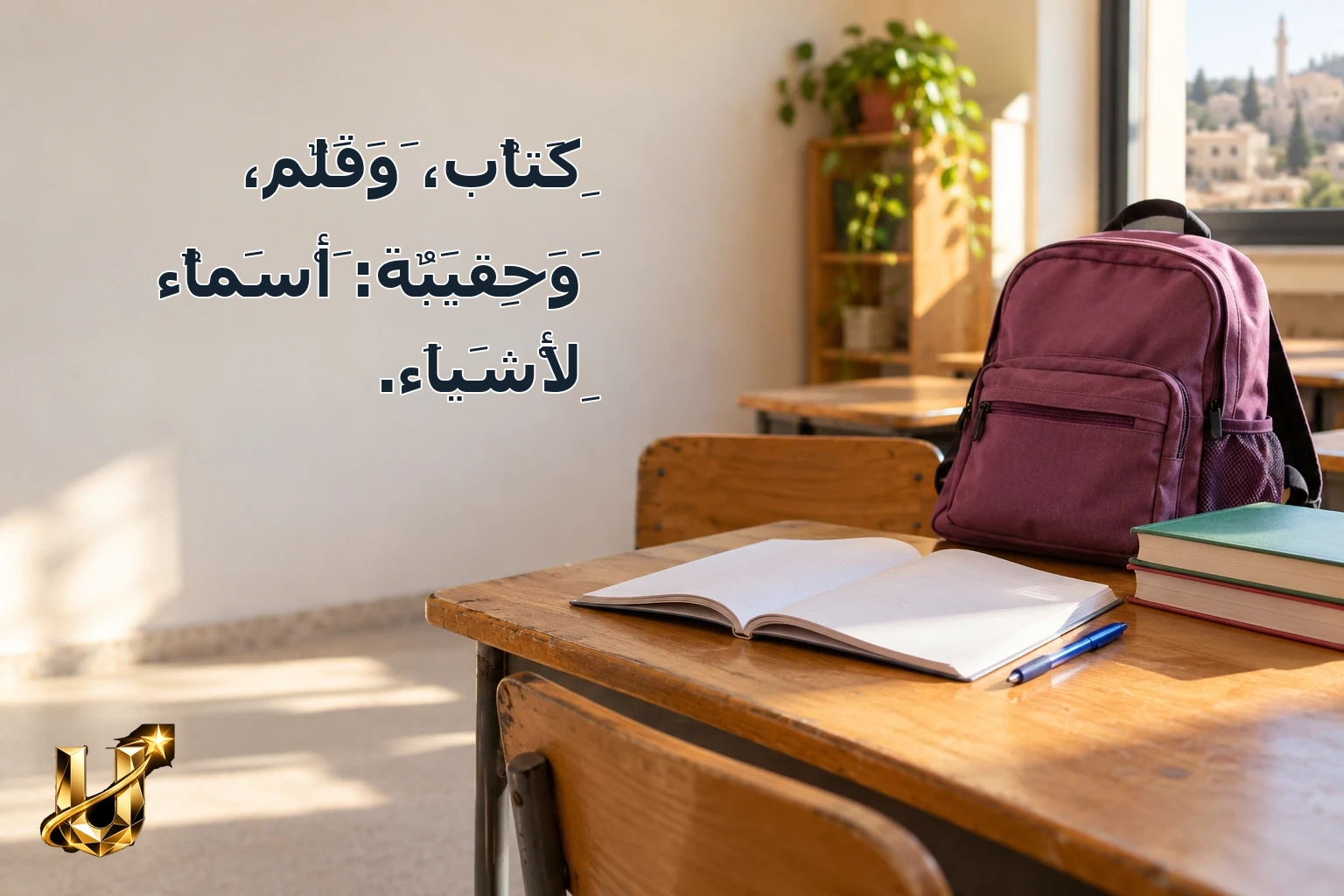 كِتَابٌ، وَقَلَمٌ، وَحَقِيبَةٌ: أَسْمَاءٌ لِأَشْيَاءَ.