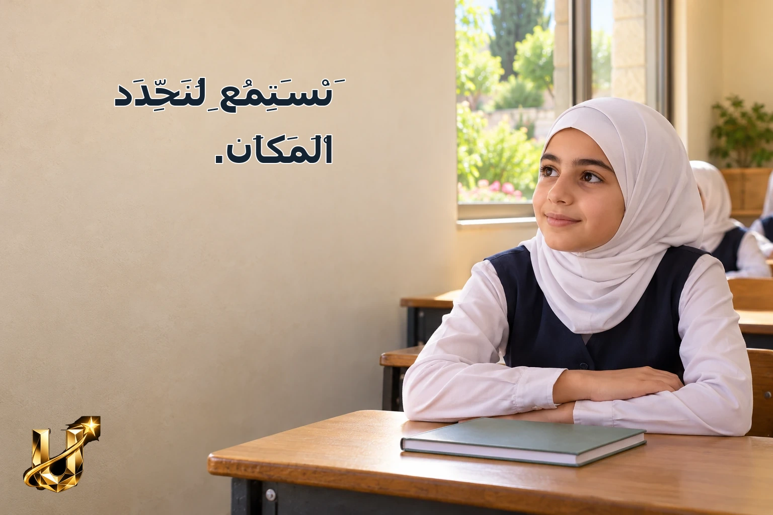 نَسْتَمِعُ لِنُحَدِّدَ الْمَكَانَ.