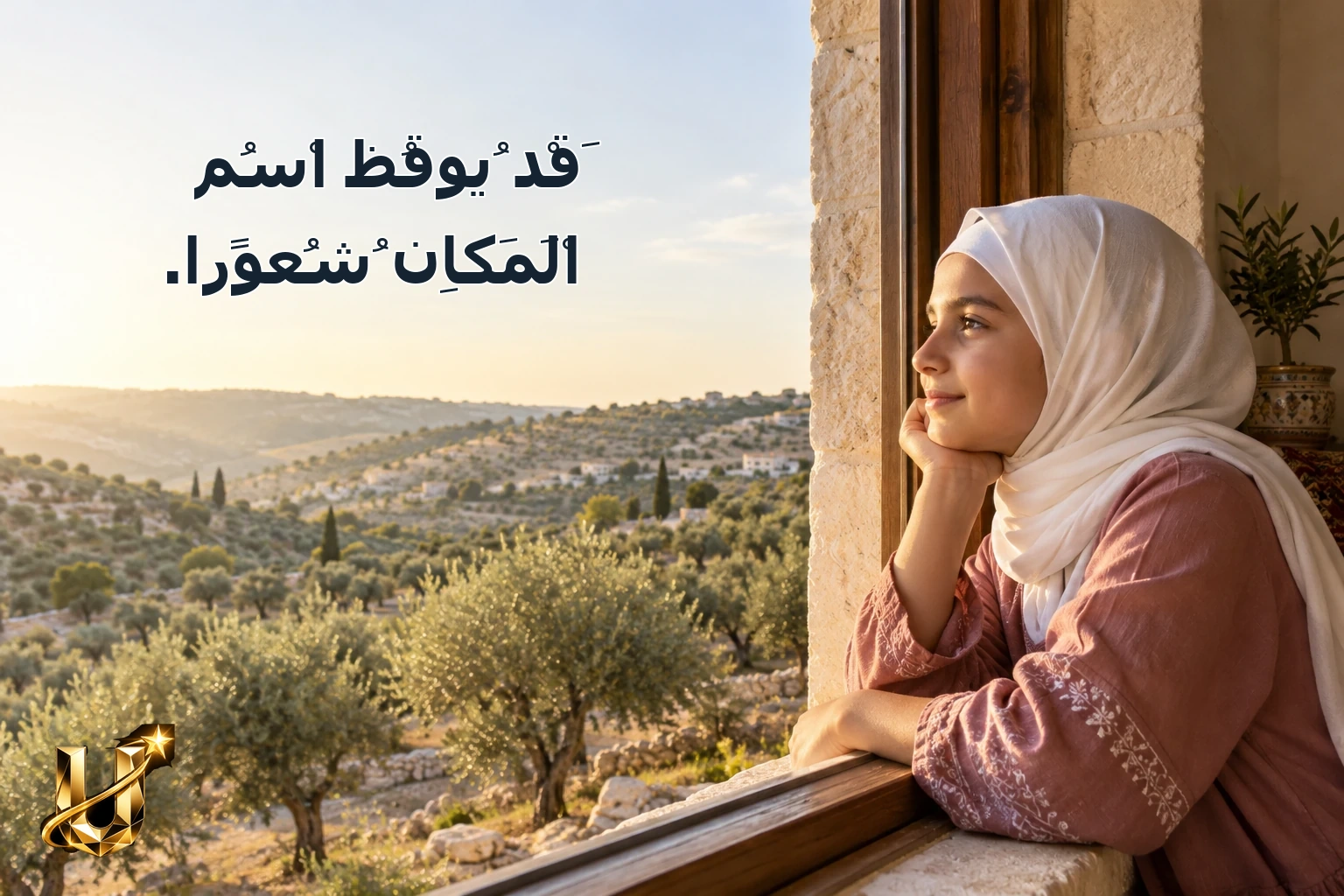 قَدْ يُوقِظُ اسْمُ الْمَكَانِ شُعُورًا.