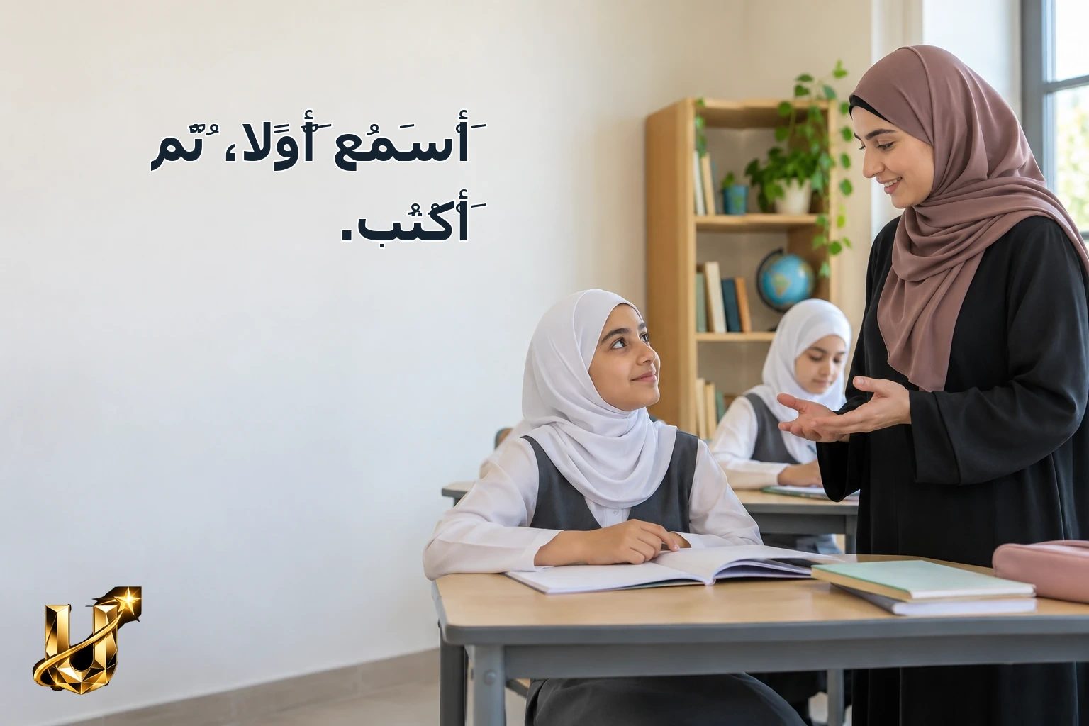 أَسْمَعُ أَوَّلًا، ثُمَّ أَكْتُبُ.