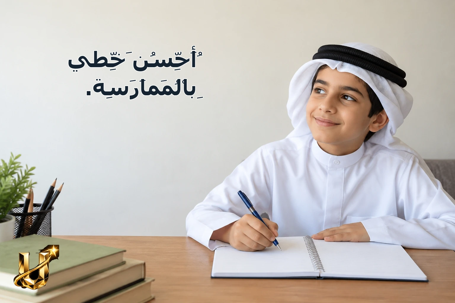 أُحَسِّنُ خَطِّي بِالْمُمَارَسَةِ.