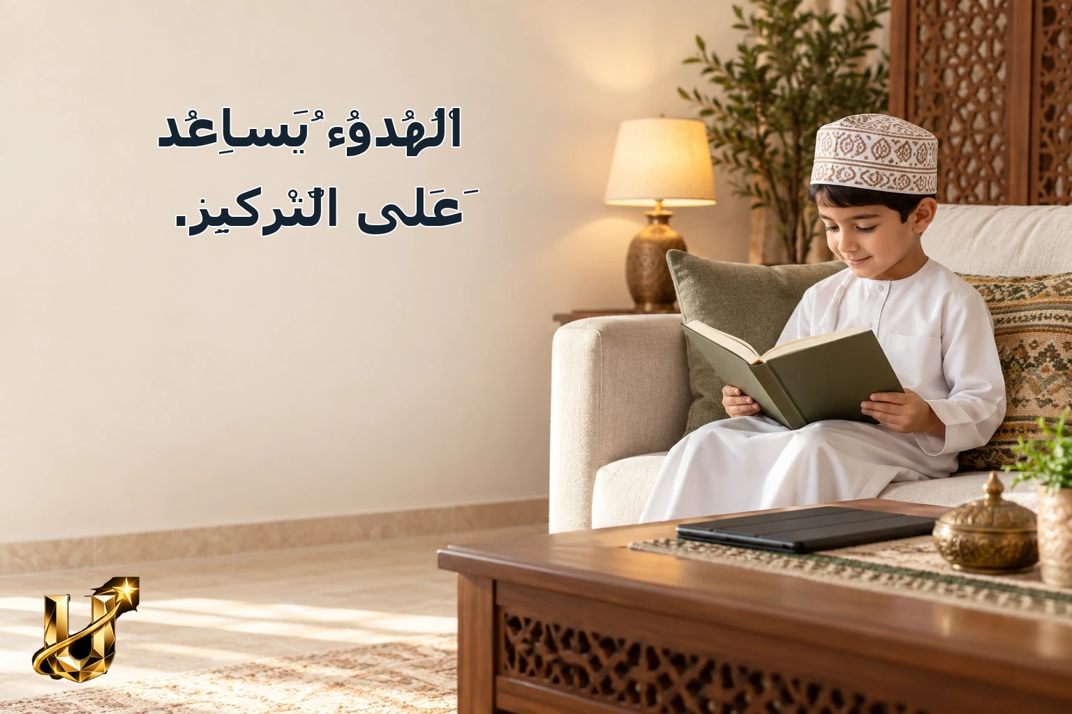 الْهُدُوءُ يُسَاعِدُ عَلَى التَّرْكِيزِ.