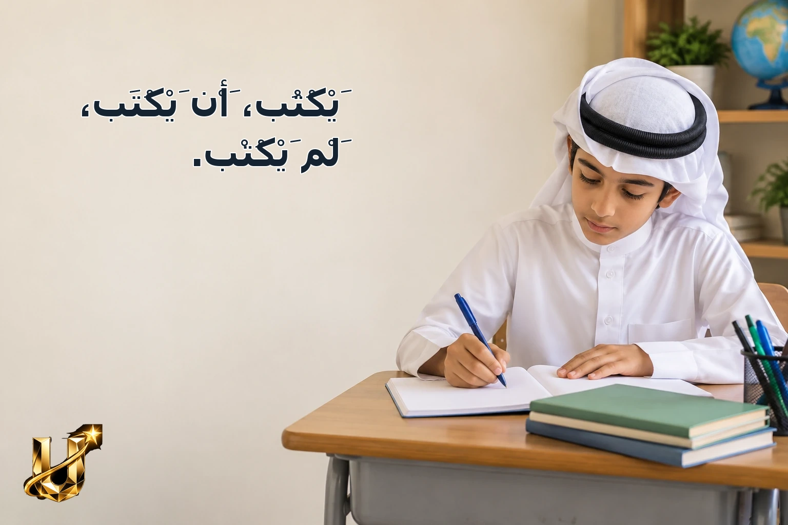 يَكْتُبُ، أَنْ يَكْتُبَ، لَمْ يَكْتُبْ.