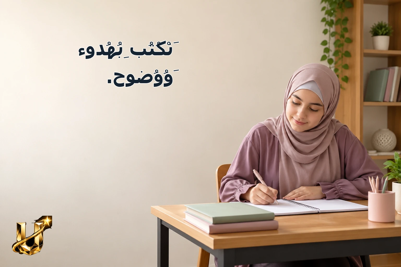 نَكْتُبُ بِهُدُوءٍ وَوُضُوحٍ.