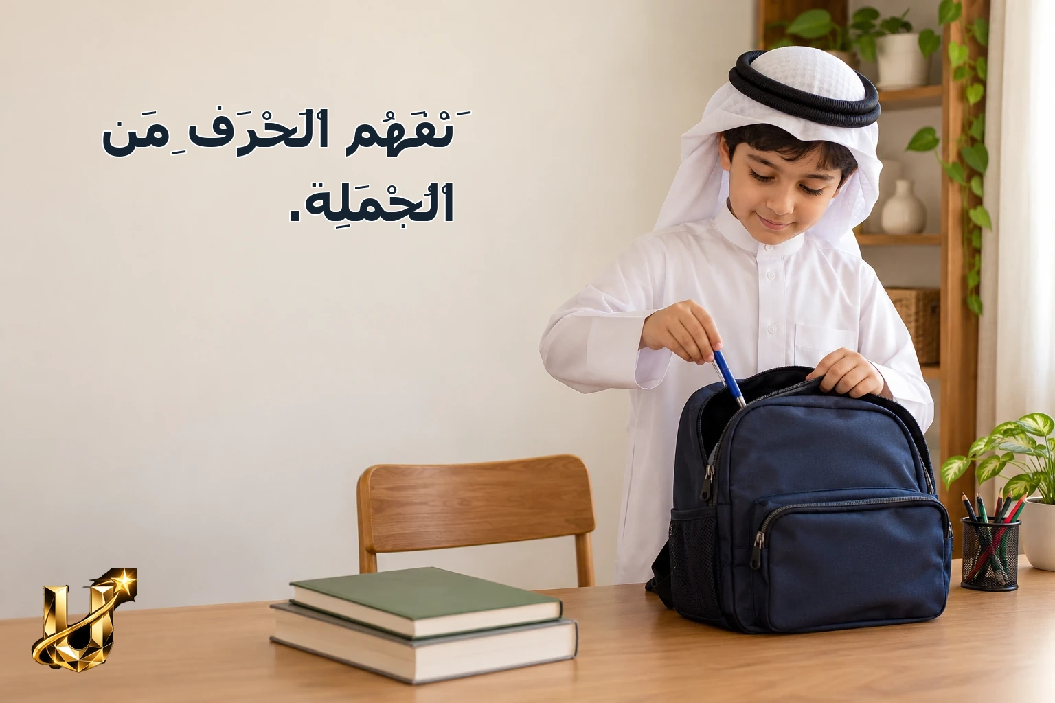 نَفْهَمُ الْحَرْفَ مِنَ الْجُمْلَةِ.