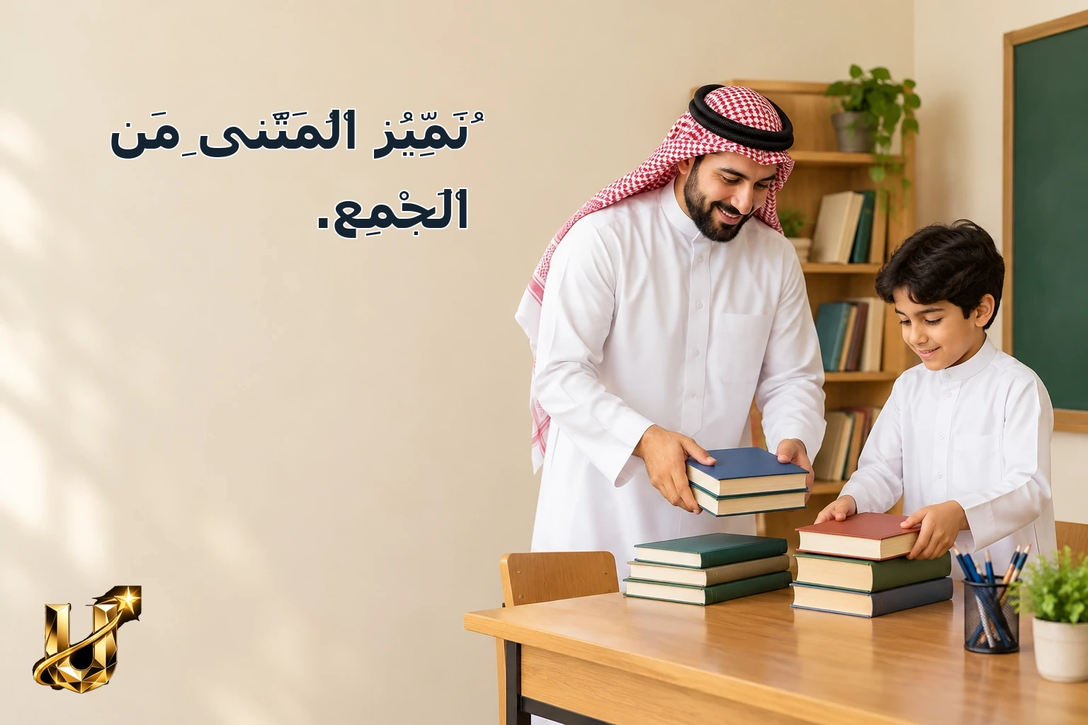 نُمَيِّزُ الْمُثَنَّى مِنَ الْجَمْعِ.