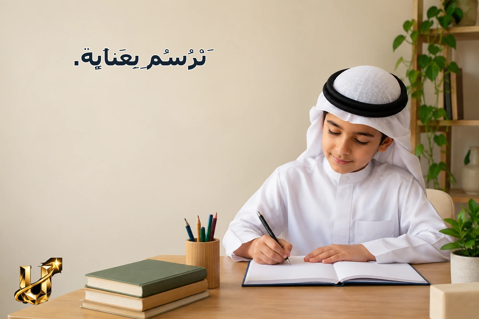 نَرْسُمُ بِعِنَايَةٍ.