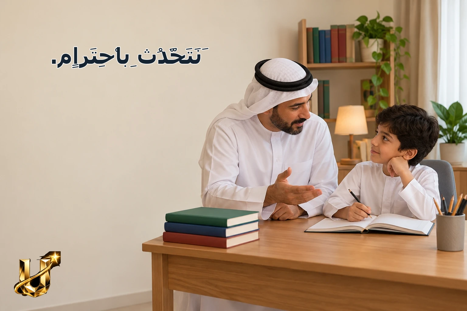 نَتَحَدَّثُ بِاحْتِرَامٍ.