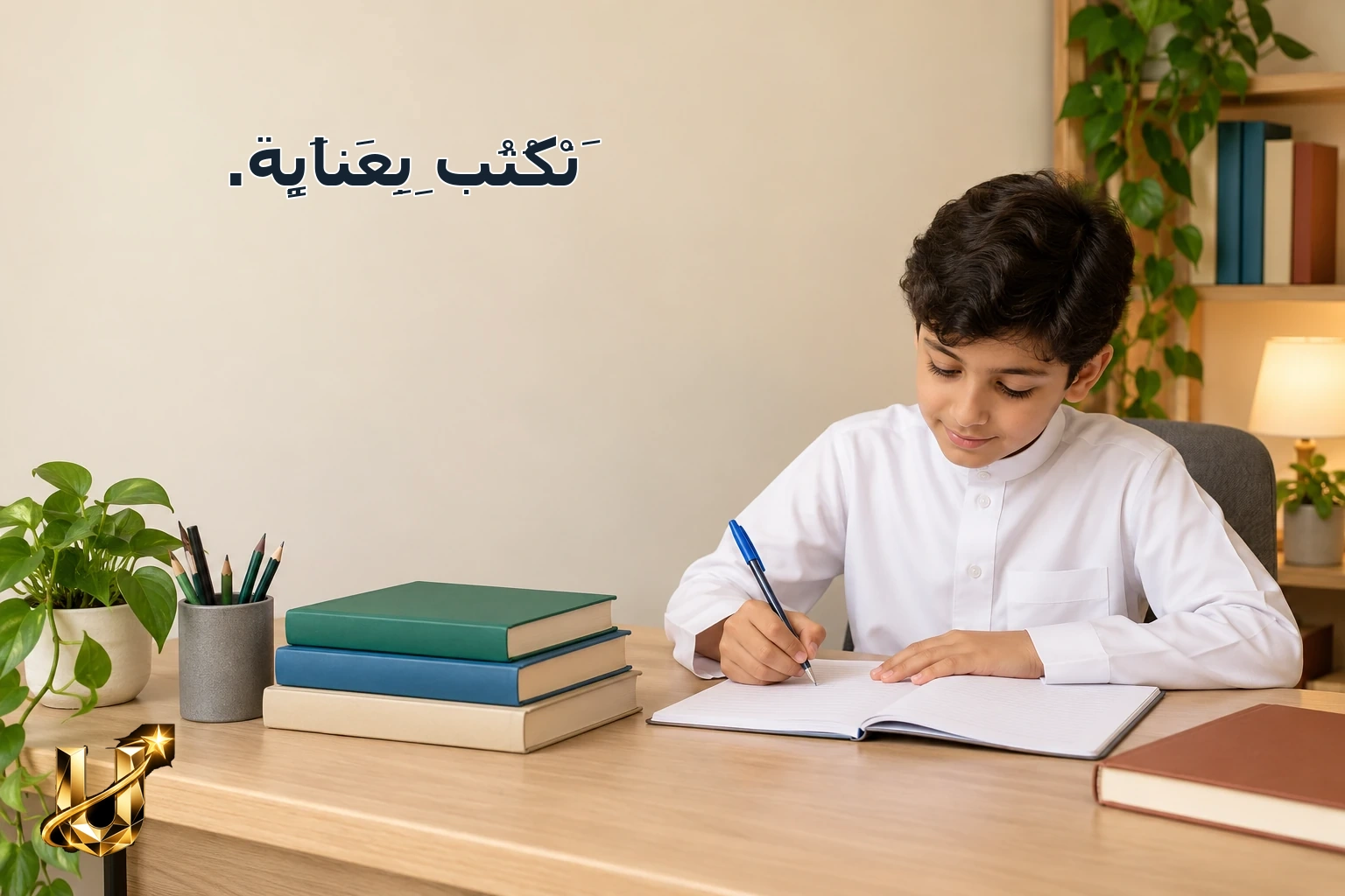 نَكْتُبُ بِعِنَايَةٍ.
