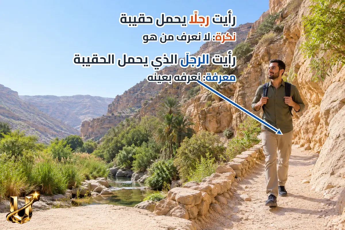 رجل: نكرة. الرجل: معرفة.