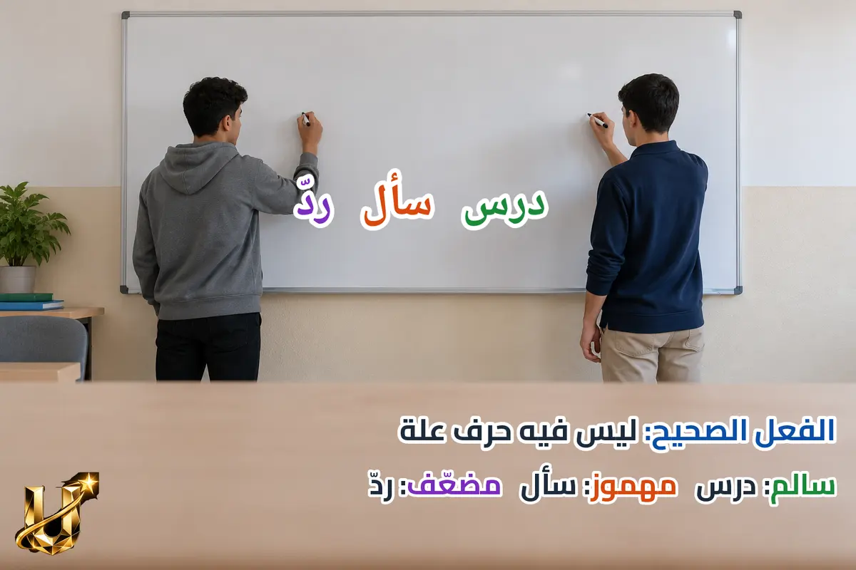 نصنف الأفعال إلى أنواعها.