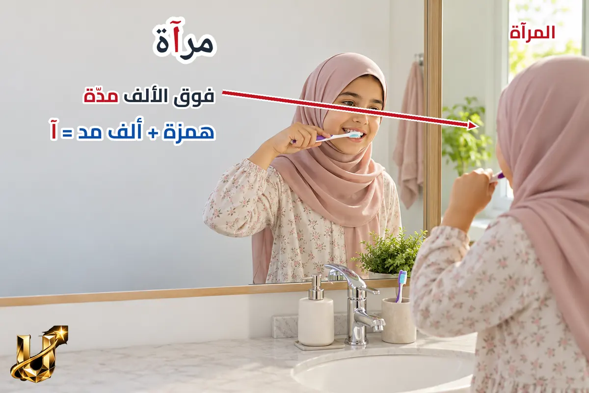 مرآة: الهمزة والألف مدة.
