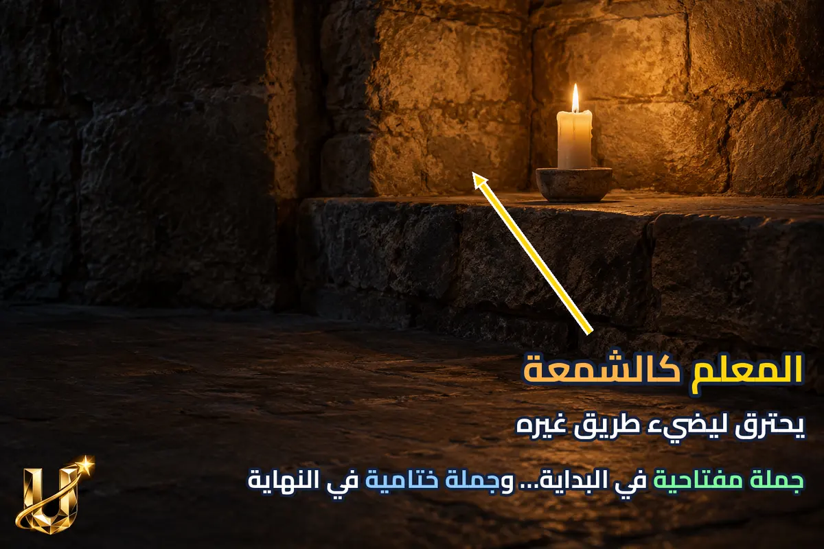 المعلم كالشمعة.