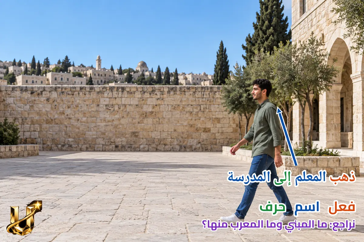 أسماء وأفعال وحروف.