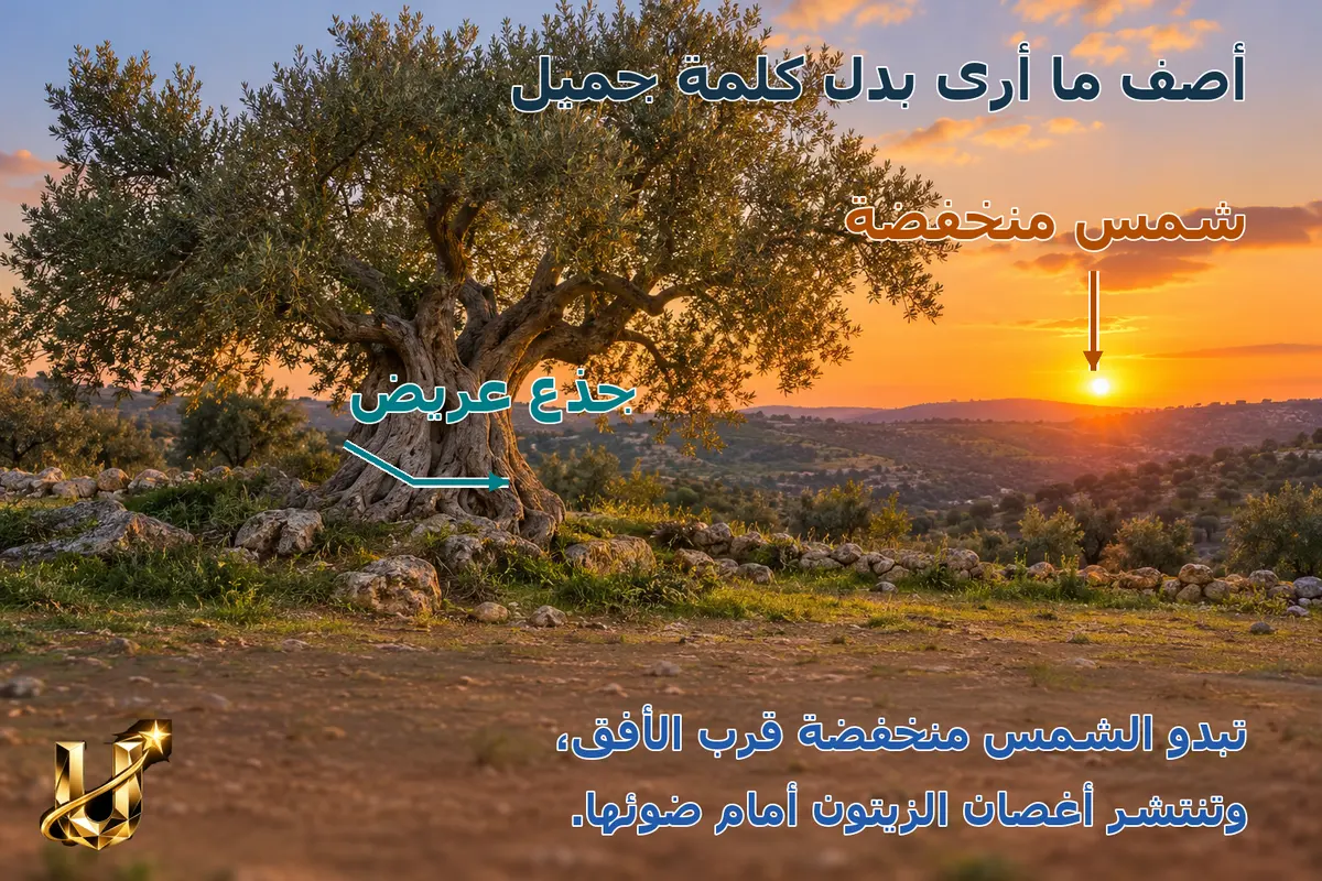 نرسم المنظر بالكلمات.