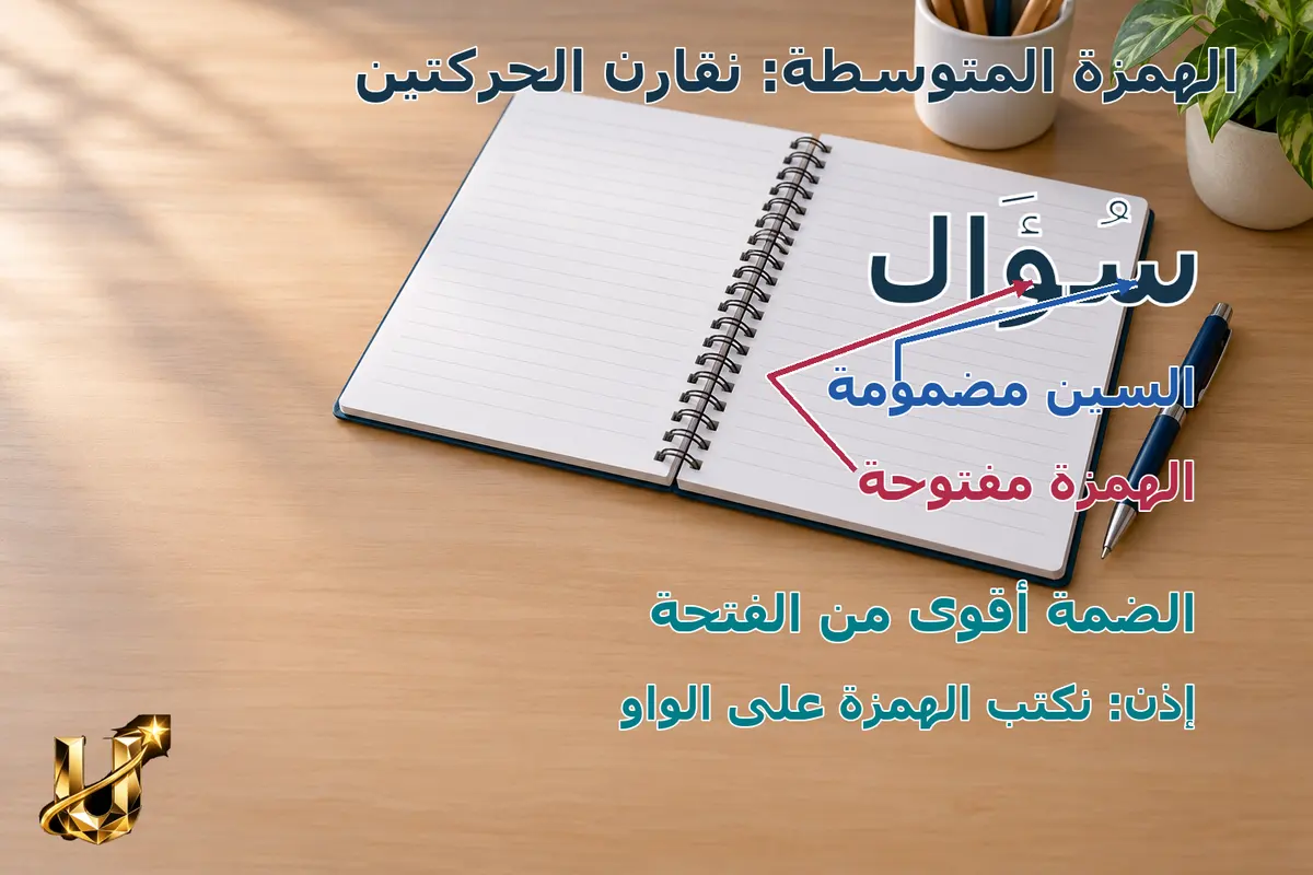 الهمزة تجلس على الكرسي الأقوى.