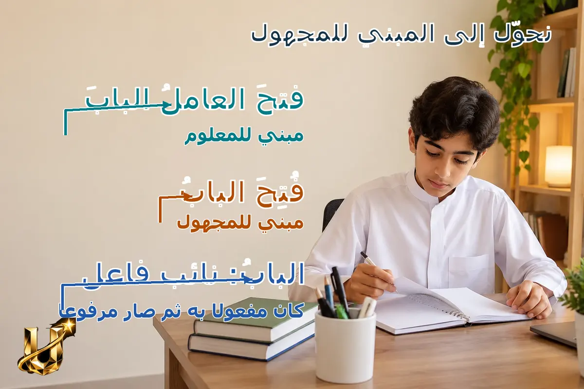 نتدرب على المبني للمجهول.