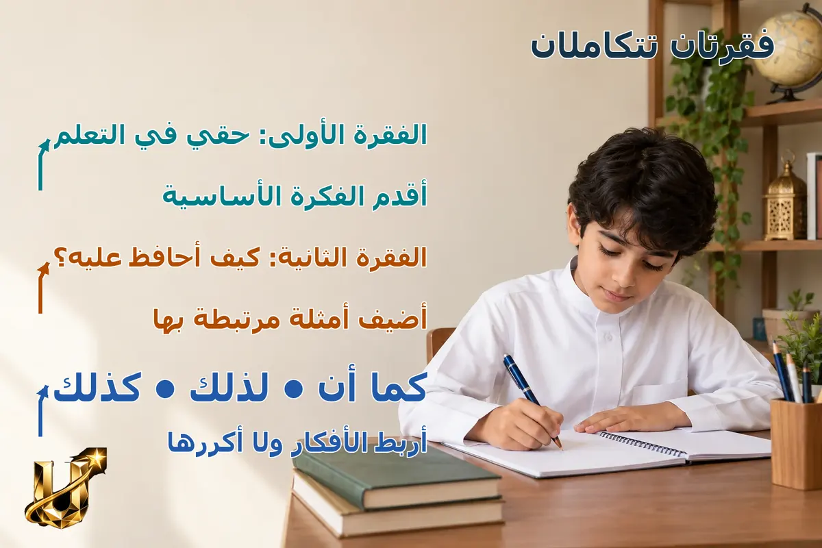 نخطط للفقرتين.