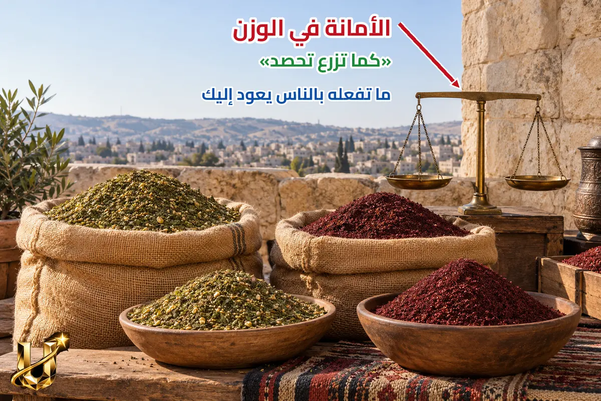 الأمانة في الوزن.