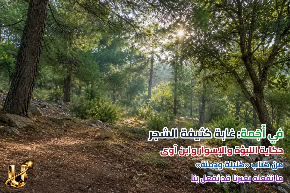 في أجمة.