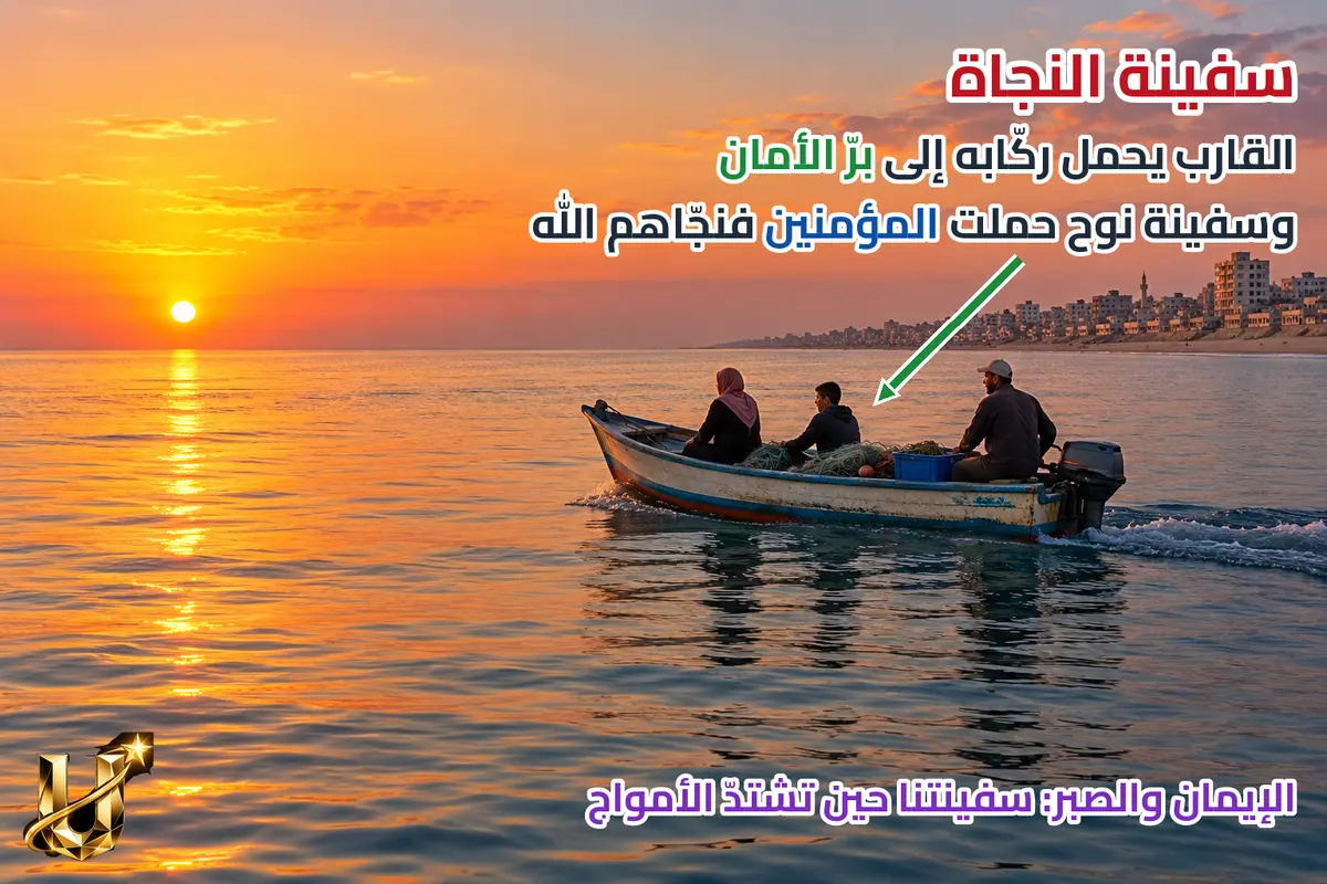 سفينة النجاة تحمل من يلتجئ إلى الله.