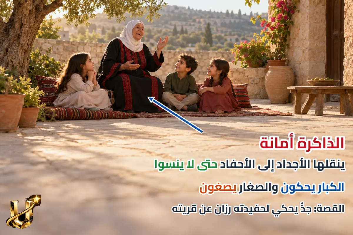الجد والحفيدة: ذاكرة تنتقل بين الأجيال.