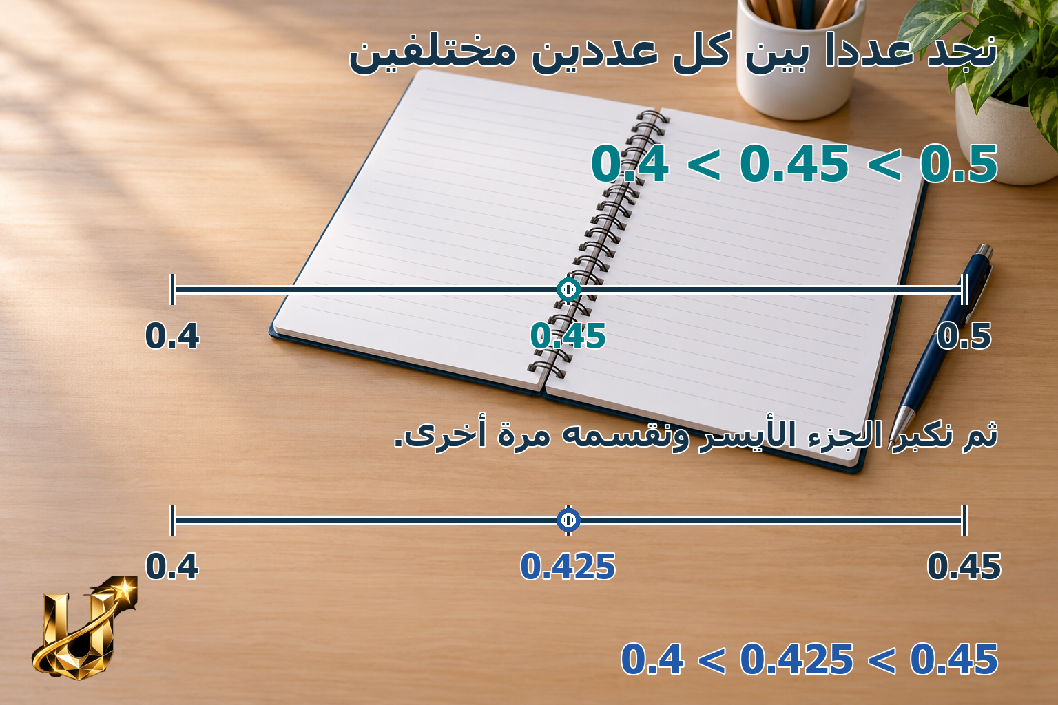 إيجاد أعداد بين عددين — صورة شرح 1